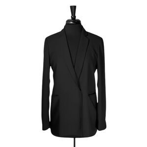 Madewell Women's Blazer Black Double Breasted Snap Button Office Suit Jacket 8